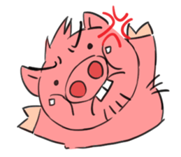 Pig gentleman sticker #14781741