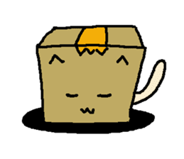 Box-cat sticker #14782846