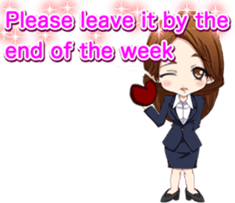 Lovely Girls Valentine English sticker #14782862