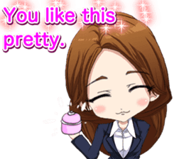 Lovely Girls Valentine English sticker #14782866