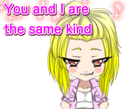 Lovely Girls Valentine English sticker #14782869