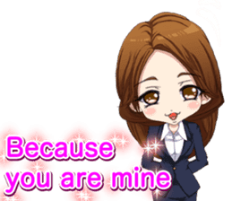 Lovely Girls Valentine English sticker #14782870