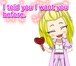 Lovely Girls Valentine English sticker #14782873