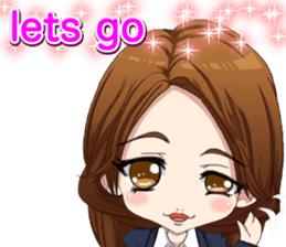 Lovely Girls Valentine English sticker #14782874