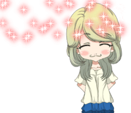 Lovely Girls Valentine English sticker #14782875