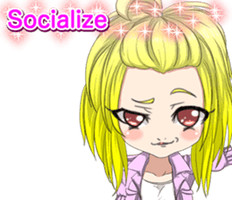 Lovely Girls Valentine English sticker #14782877