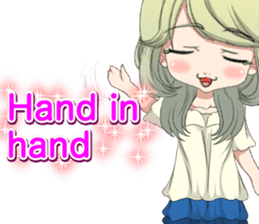 Lovely Girls Valentine English sticker #14782879