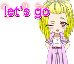 Lovely Girls Valentine English sticker #14782881