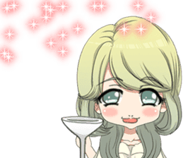 Lovely Girls Valentine English sticker #14782883