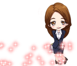 Lovely Girls Valentine English sticker #14782886