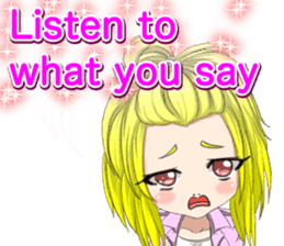 Lovely Girls Valentine English sticker #14782889