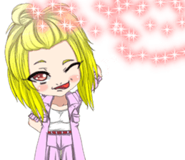 Lovely Girls Valentine English sticker #14782893