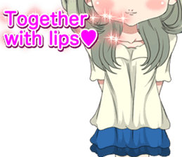 Lovely Girls Valentine English sticker #14782895