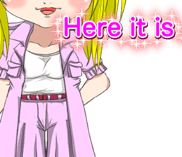 Lovely Girls Valentine English sticker #14782897