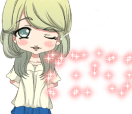 Lovely Girls Valentine English sticker #14782899