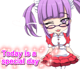 Lovely Girls Valentine English sticker #14782900