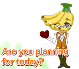 Lovely Cool fruit from Valentine English sticker #14782983