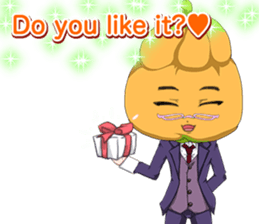 Lovely Cool fruit from Valentine English sticker #14782992