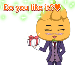 Lovely Cool fruit from Valentine English sticker #14782992