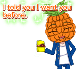 Lovely Cool fruit from Valentine English sticker #14782993