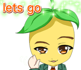 Lovely Cool fruit from Valentine English sticker #14782994