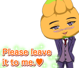 Lovely Cool fruit from Valentine English sticker #14782996