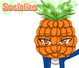 Lovely Cool fruit from Valentine English sticker #14782997