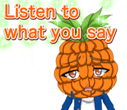 Lovely Cool fruit from Valentine English sticker #14783009