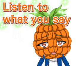 Lovely Cool fruit from Valentine English sticker #14783009