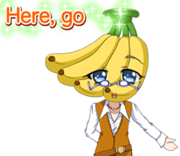 Lovely Cool fruit from Valentine English sticker #14783011