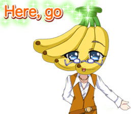 Lovely Cool fruit from Valentine English sticker #14783011