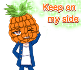 Lovely Cool fruit from Valentine English sticker #14783013