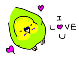 Normal and English Budgies English ver sticker #14783770