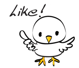 white chick cute cute sticker #14784343