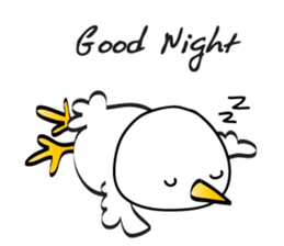 white chick cute cute sticker #14784351