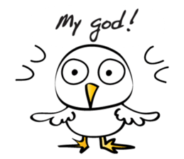 white chick cute cute sticker #14784352