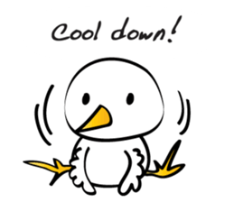 white chick cute cute sticker #14784353