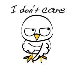 white chick cute cute sticker #14784354