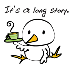 white chick cute cute sticker #14784356