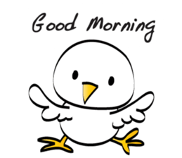 white chick cute cute sticker #14784357