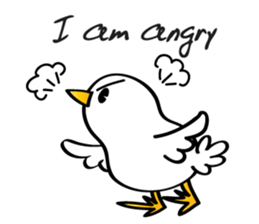 white chick cute cute sticker #14784361