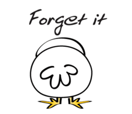 white chick cute cute sticker #14784363