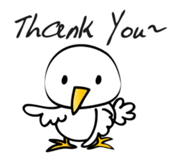 white chick cute cute sticker #14784365