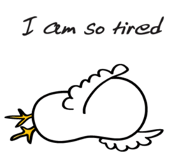 white chick cute cute sticker #14784368