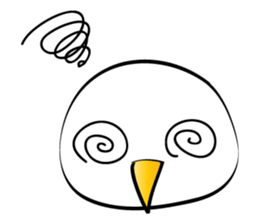 white chick cute cute sticker #14784369