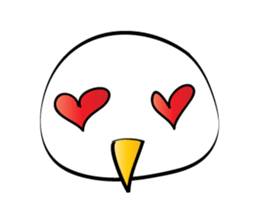 white chick cute cute sticker #14784371