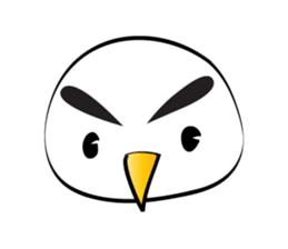 white chick cute cute sticker #14784375