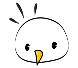 white chick cute cute sticker #14784378