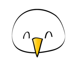 white chick cute cute sticker #14784381