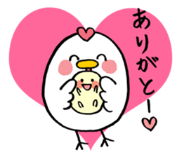 hen-san and egg-chan sticker #14784722